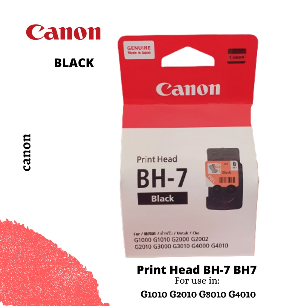 Head Cartridge Printer Canon BH 7 Original G1000 G2000 G1010 G2010 G3010 G4010 Black CA91