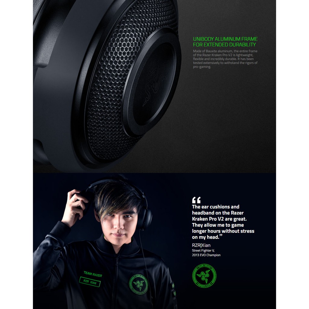 Razer Kraken Pro V2 Heaphone Earphone Gaming