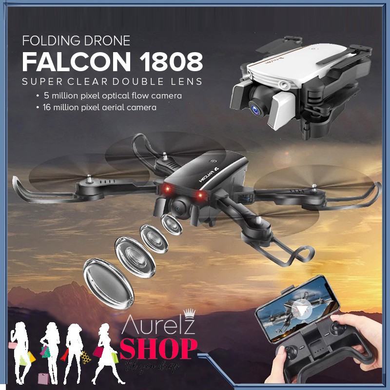 Drone Falcon 1808 Wide Dual Camera Follow Me Drone Best Buy