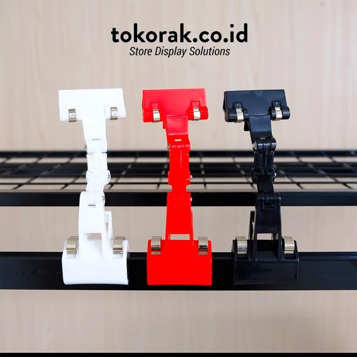 

Jepitan Price Tag Label Harga Holder Robot Tekuk 18Cm - Putih
