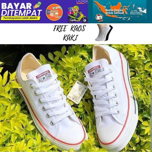 PUSAT JUAL SEPATU CONVERS ALLSTAR LADIES (CEWEK) CHUKY TAYLOR II GRADE INDO WARNA PUTIH TINGGI  MUR-2