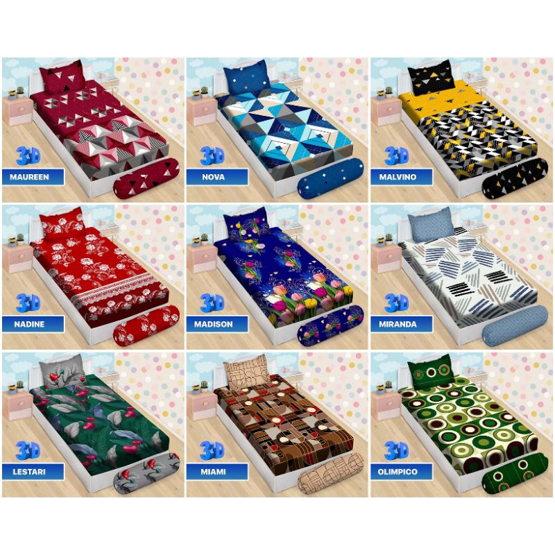 SPREI SEPRAI BONITA 3D MOTIF BATIK SINGLE