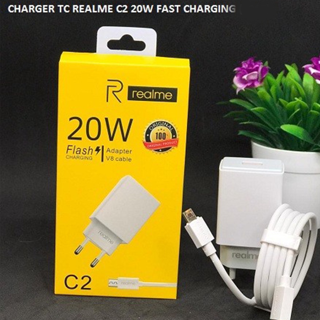 CHARGER REALME ORIGINAL100% Micro USB Fast Charging 20W Support realme 1 2 3 5 Pro C1 C1 U1 U2 dll