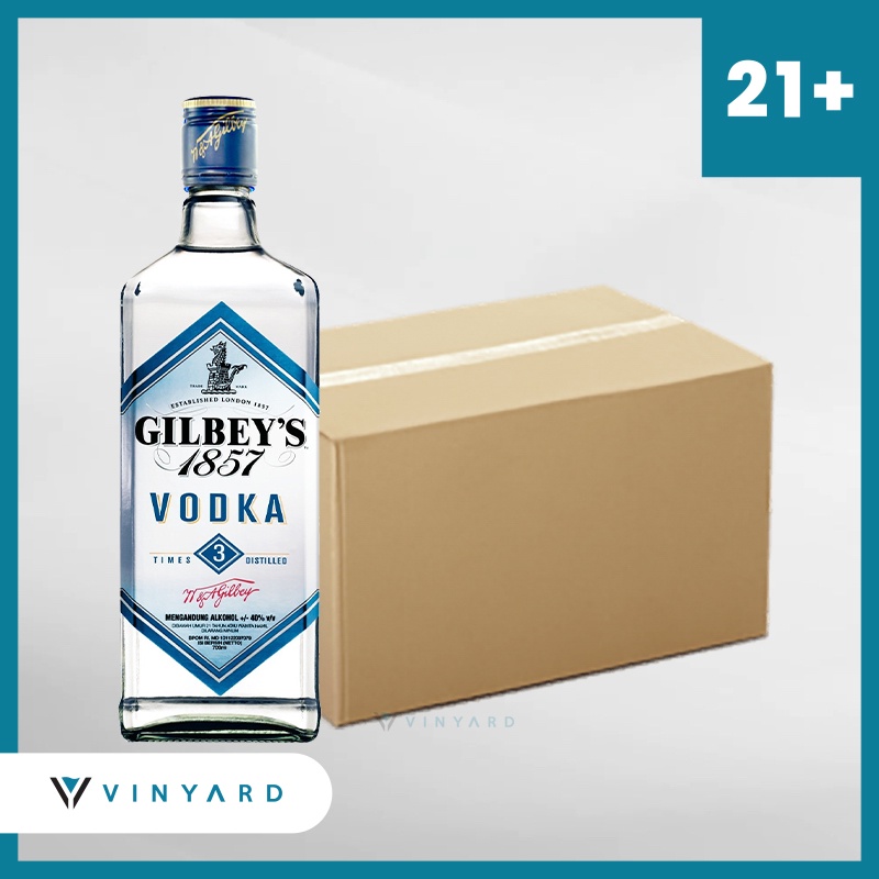 PROMO ( 12 Botol ) Gilbey's Vodka 700 ml
