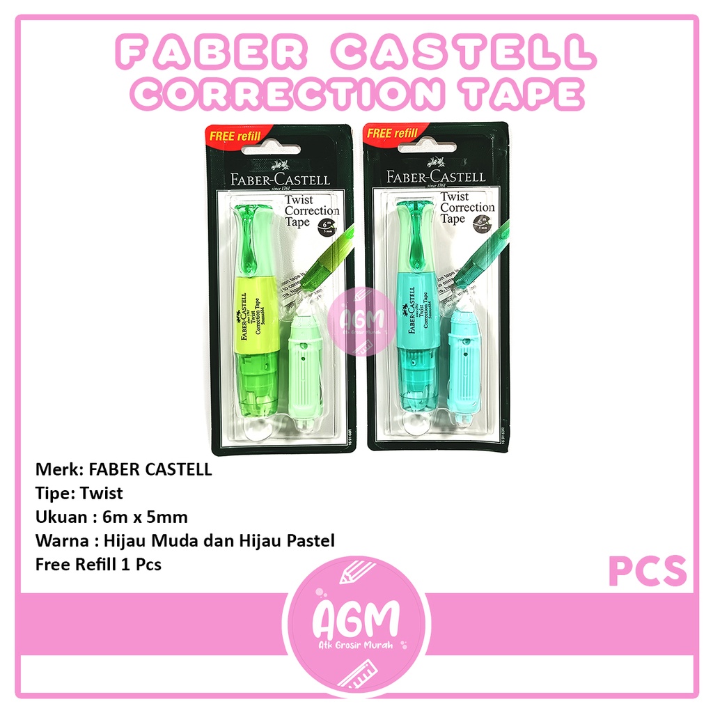 

FABER CASTELL Tip X Kertas Twist 6m x 5mm Free Refill - Per Pcs