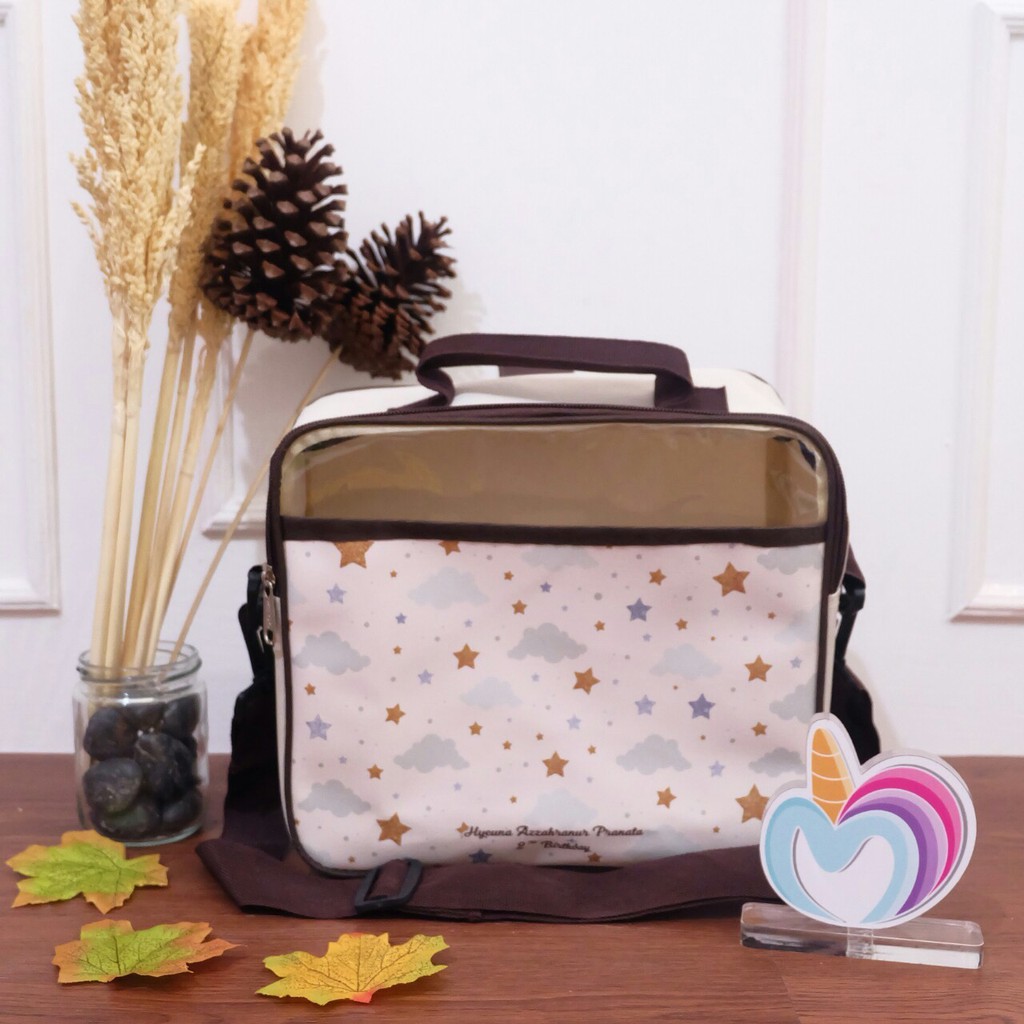 TAS 3IN1 MIKA SETENGAH / TAS ULTAH / SOUVENIR PROMOSI / POUCH SKINCARE / AQIQAH / TASYAKURAN /-1