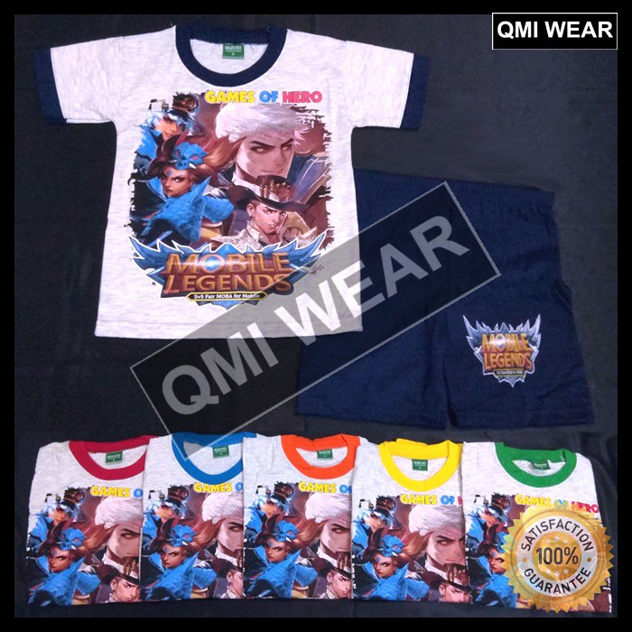Stelan Baju Anak Laki/ Kaos Anak/Baju Mobile Legend Anak/ Kaos Mobile Legend Anak/Kaos Mobile Legend