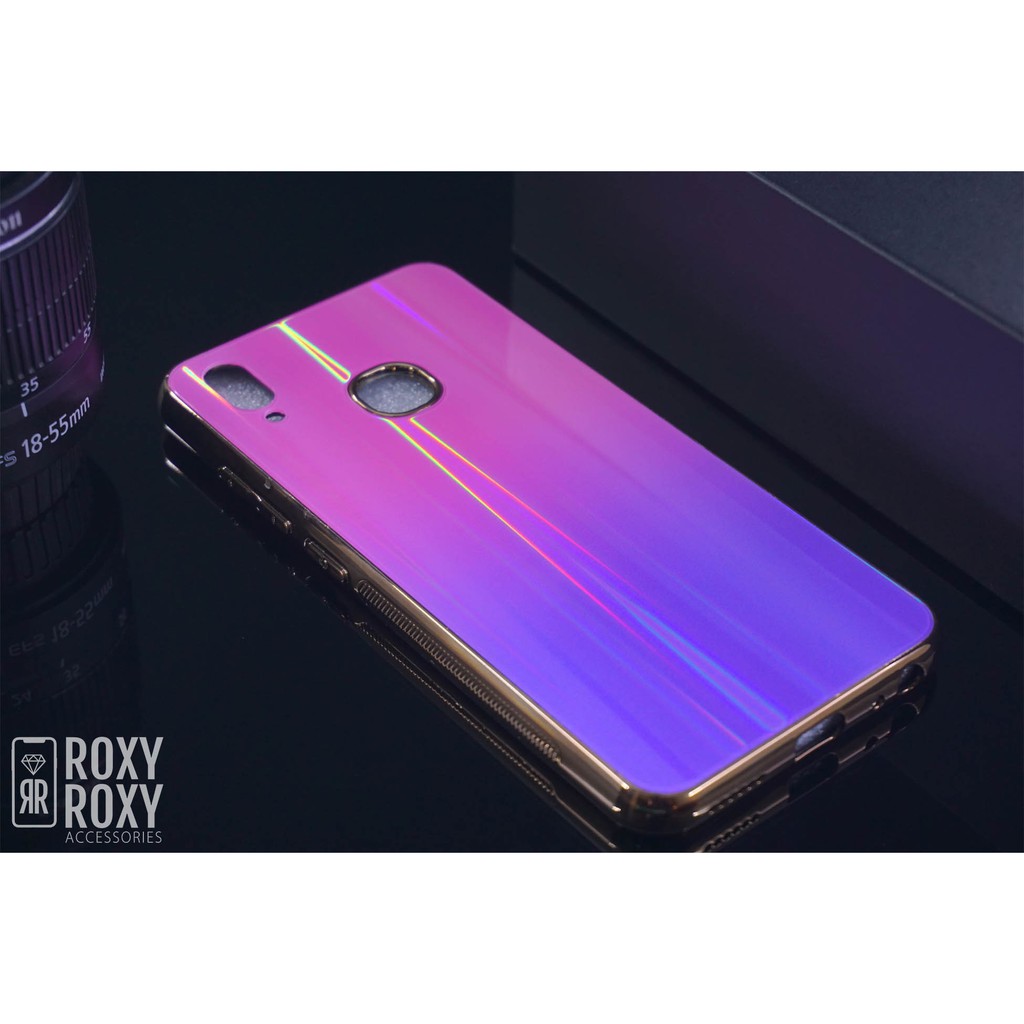 Case Glass Aurora Oppo F11 Pro - A3S - F1S - A7/A5S - Reno size 6.4