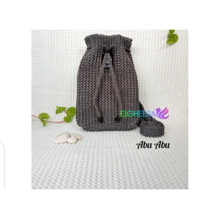 Brand Elgheera TAS RAJUT MINI SERUT POLOS / Tas SELEMPANG MINI / Tas Serut Mini