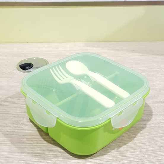 [COD] TEMPAT MAKAN KOTAK SCOOP SET / LUNCH BOX SET RANTANG MISTER ORDER