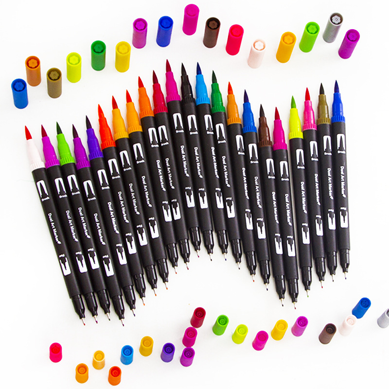 Up to 120 Color Dual Brush Art Markers Pen Fine Tip  Brush Pens Drawing Painting Watercolor Art Marker Pens