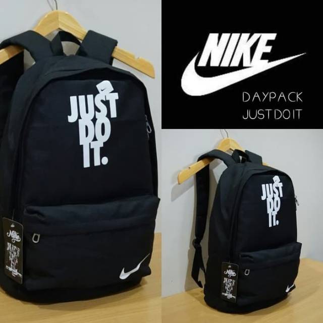 Tas Nike Ransel Pria Ransel Kasual Perjalanan Sekolah Laptop Pria Multifungsi Tahan Air Tas Oxford Ransel Olahraga Luar Ruangan Hitam