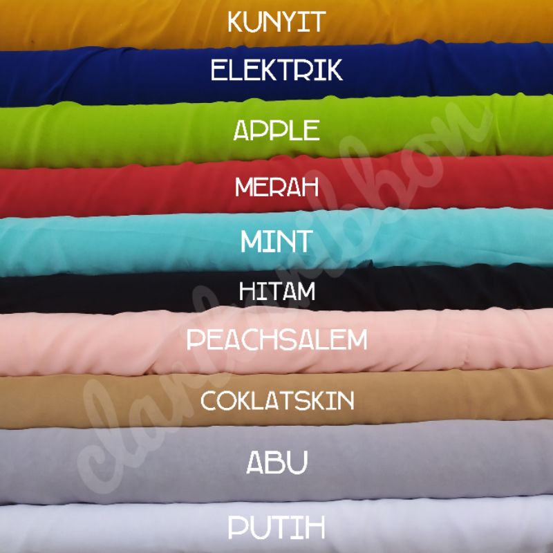 Kain ceruti chiffon lebar 150cm meteran