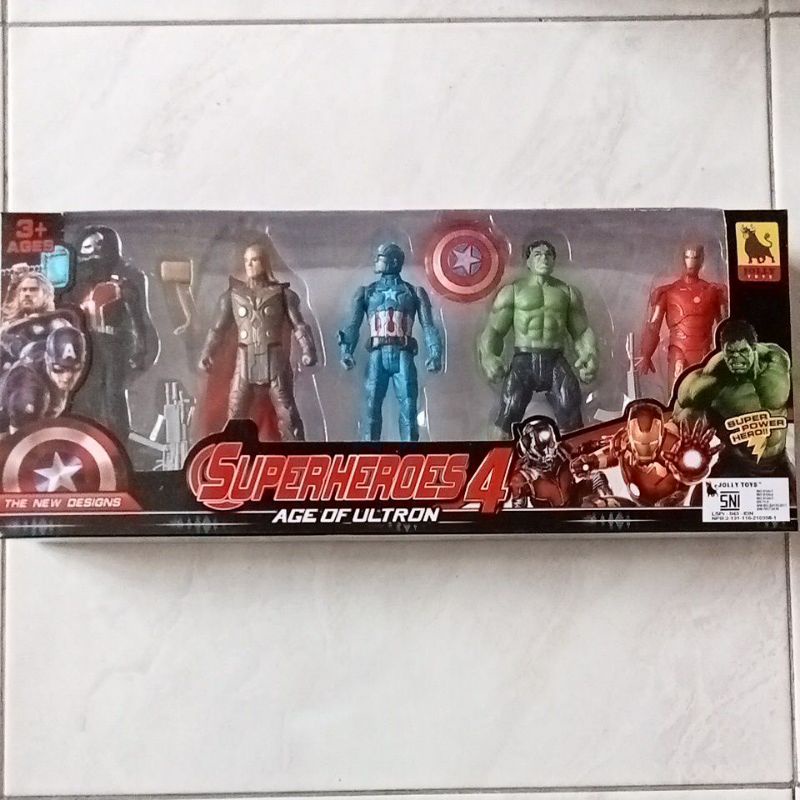 Robot Avengers Isi 5 karakter Iron man Thor Captein Amerika Hulk dan Ant man 2115