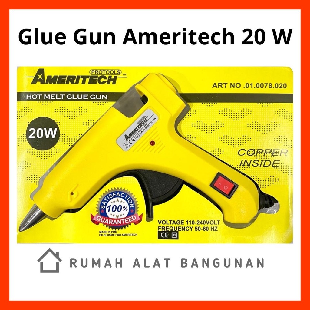 Jual Glue Gun 20W / Pistol Lem Tembak Ameritech / Solder Lilin / Alat ...