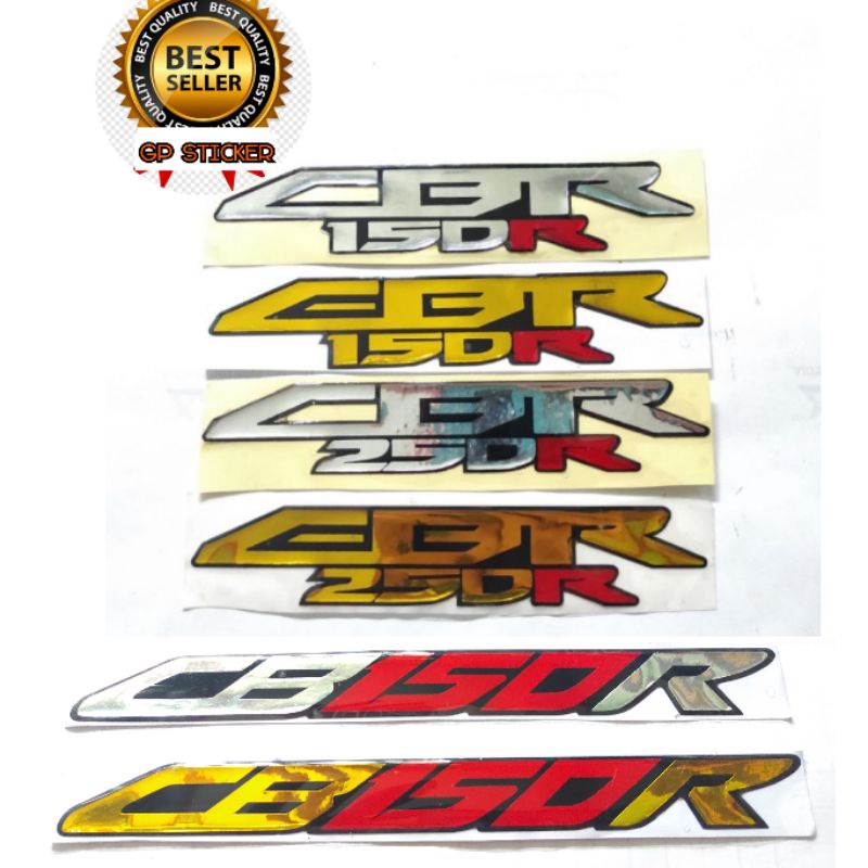 Sticker timbul emblem motor honda CB150R CB  CBR 250 R CBR 150 R gold hologram 3d murah