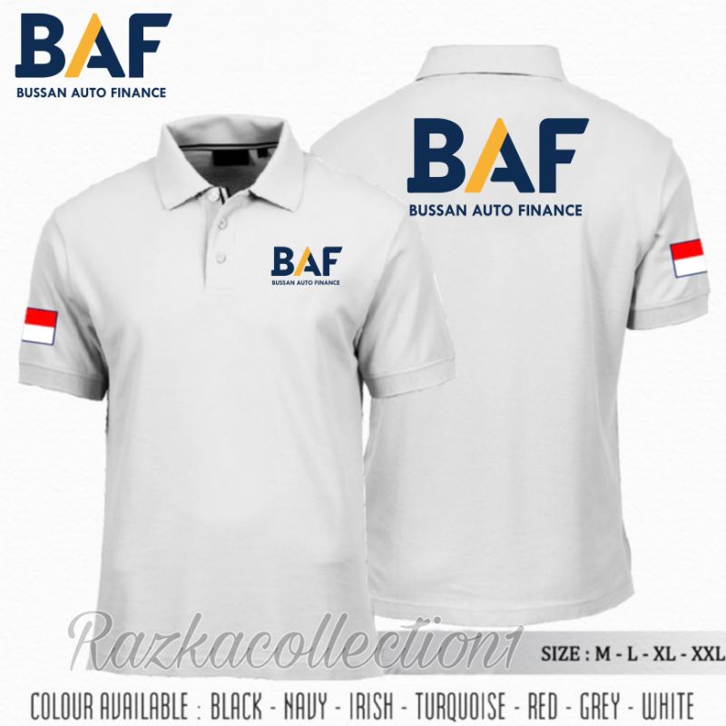 Polo Shirt BAF Bussan Auto Finance / Baju Kaos BAF / Kaos Baju Logo Leasing Bussan Auto Finance BAF