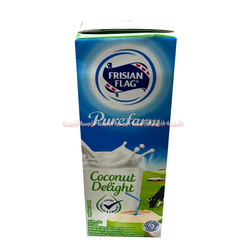 Frisian Flag Purefarm 225ml Full Cream Susu Uht Susu Kemasan Susu Bendera FF