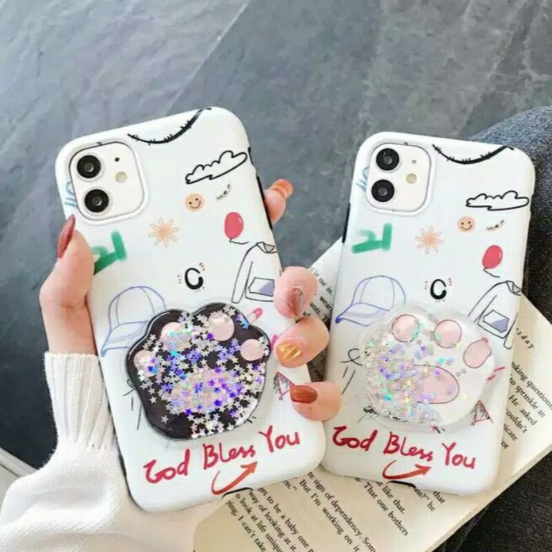 NEW  Pop Socket Glitter / Pop Holder Hp Karakter