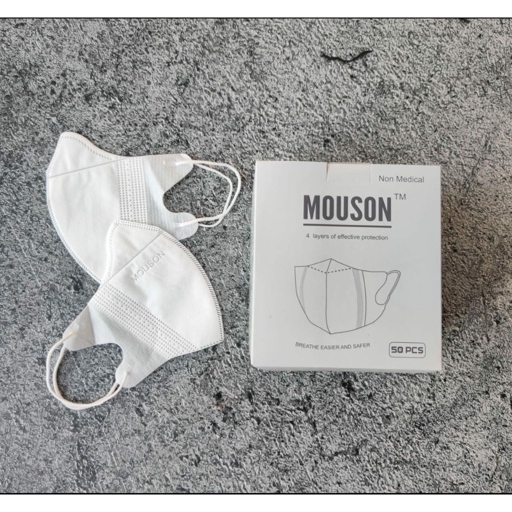 TROY 80 Masker Duckbill Mouson 4 Lapis Face Mask Isi 50 Pcs