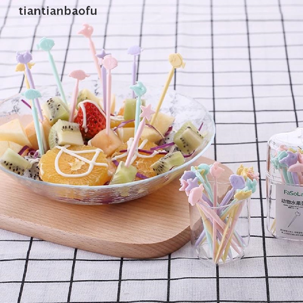 20 Pcs Garpu Buah Makanan Ringan Kue Dessert Bento Mini Untuk Dekorasi Pesta Anak