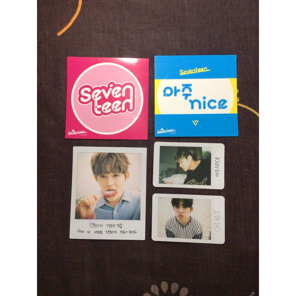 album seventeen aju nice / very nice / photocard / pc / svt / pc scoups / pc mingyu