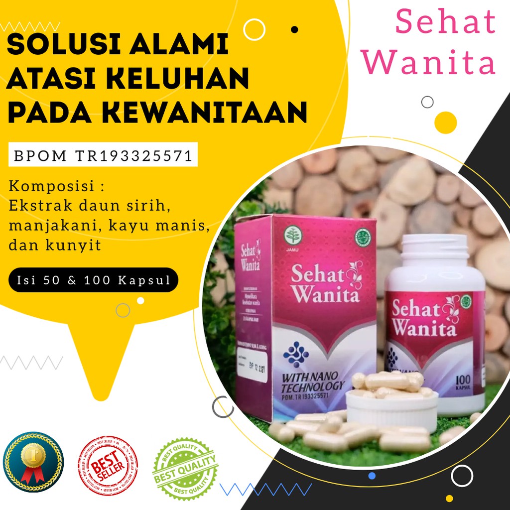 Sehat Wanita ORIGINAL - Isi 50 dan 100 Kapsul - Solusi Kesehatan Wanita