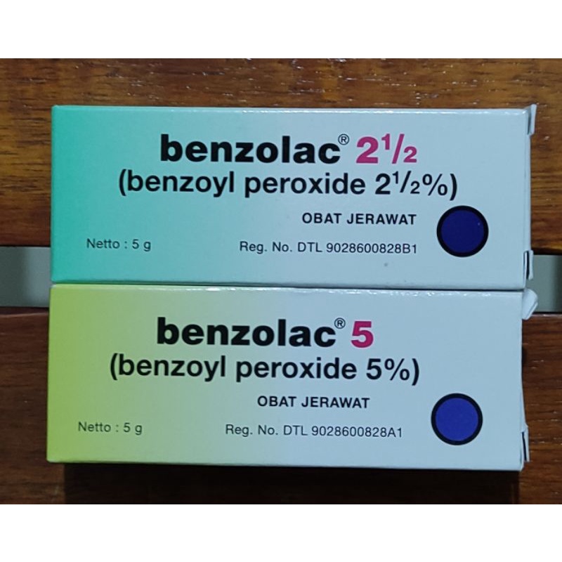 Benzolac Obat Jerawat / Perawatan Muka Berjerawat / 2 Dosis (2,5 % dan 5 %)