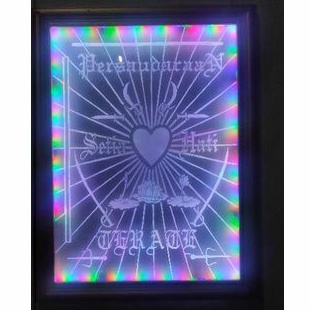 Lampu akrilik PSHT ,Lampu akrilik Terate  Pigura 42x59 cm ,pajangan dinding lambang psht