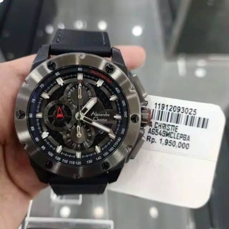 Jam Tangan Pria Alexandre Christie AC 6549 Full black Original