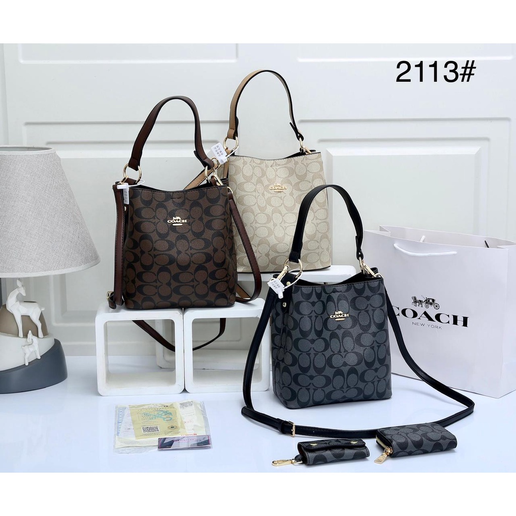 TAS WANITA BATAM IMPORT COACH 3 IN 1 BAG 2113 KWALITAS SEMI ORIGINAL