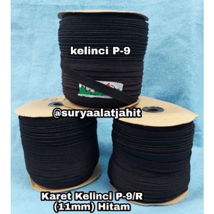 Karet Kelinci P9/R (11mm) Hitam +/-80Y =rp.29.900/1Rol