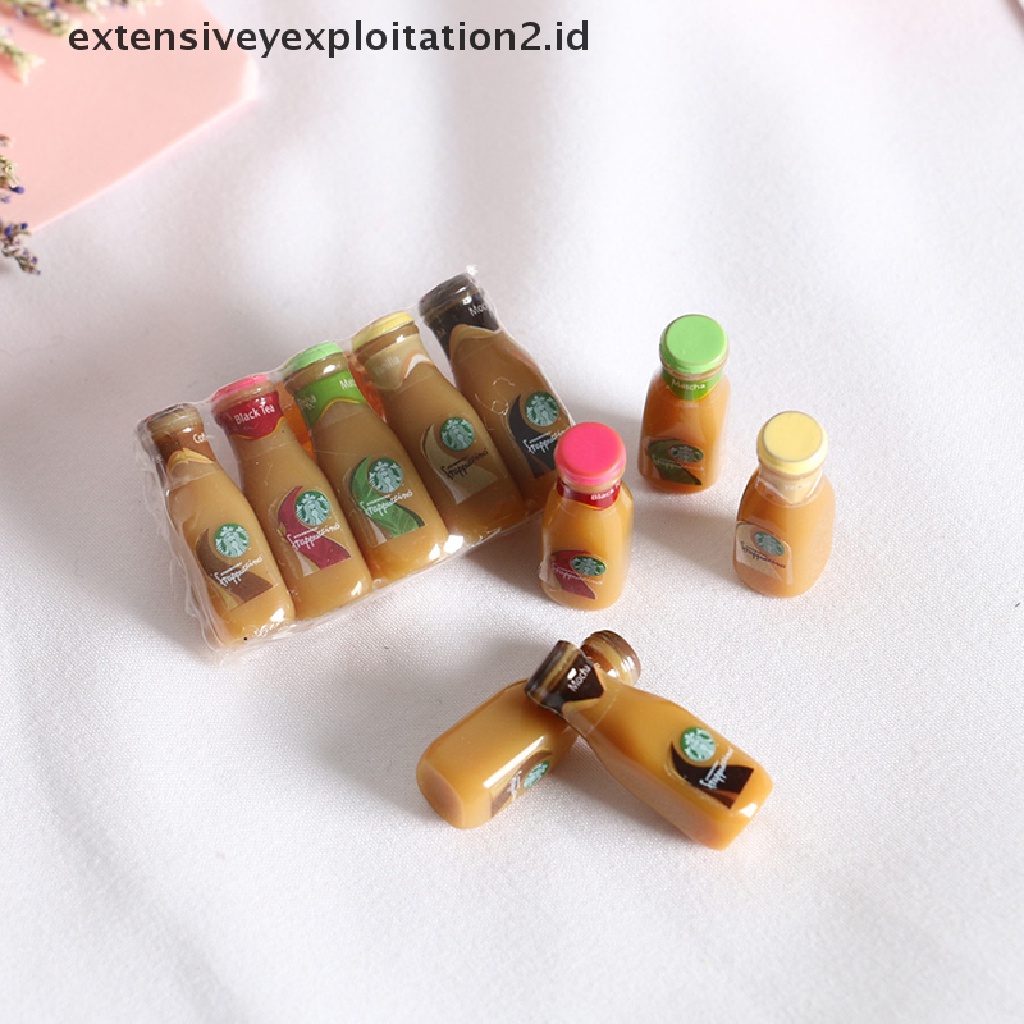 1 / 5Pcs Miniatur Botol Kopi Bahan Resin Skala 1: 12 Untuk Rumah Boneka