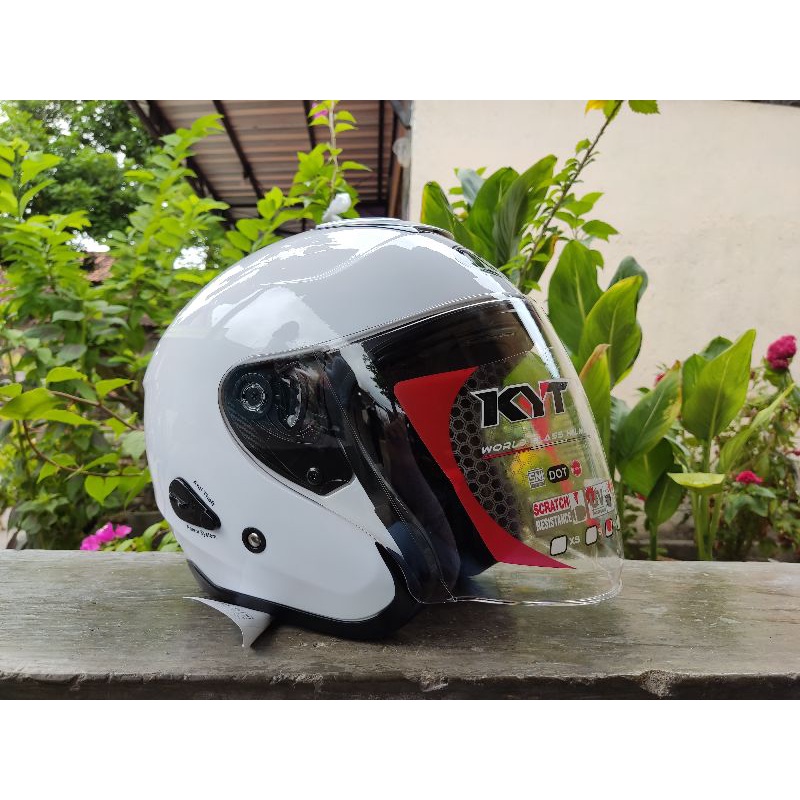 KYT KYOTO SOLID WHITE PUTIH