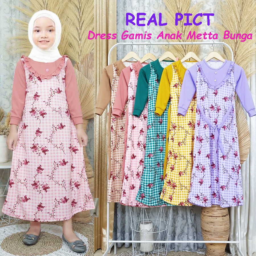 GAMIS DRESS ANAK METTA BUNGA 3-12tahun GL FASHION