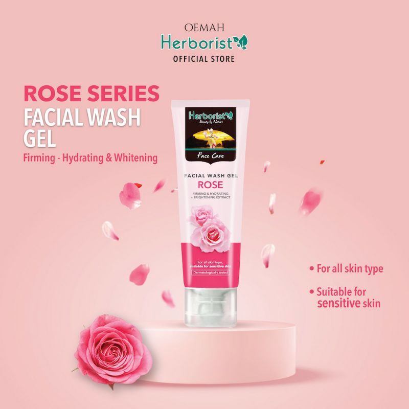 HERBORIST Rose Facial Wash Gel 80 ML | Sabun Wajah