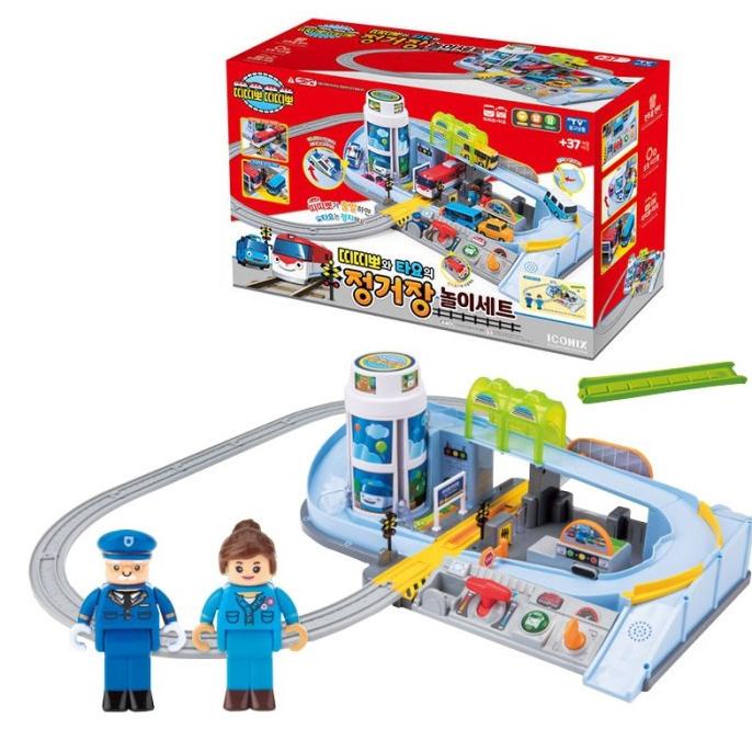 Titipo TPT118002 Titipo and Tayo Level Crossing Auto Playset Mainan An ---Termurah---