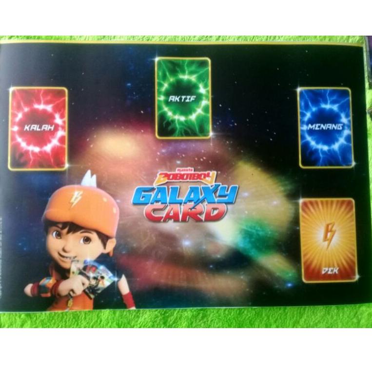 [KODE PRODUK RRKO78672] Dek Arena Bertarung Boboiboy Galaxy Card Waterproof Anti Pudar + ALBUM