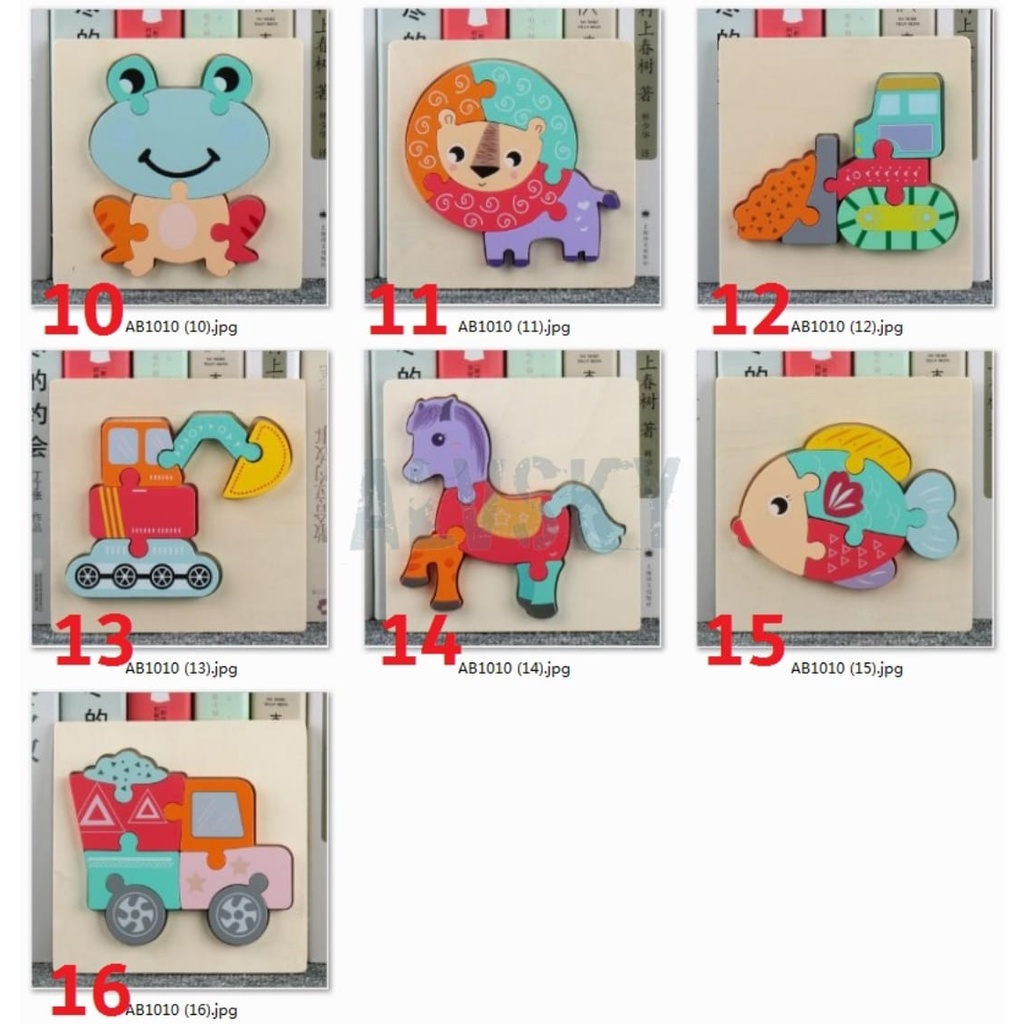 NEW DEALS PUZZLE MINI PASTEL WOODEN PUZZLE KAYU PUZZLE ANAK MAINAN KAYU PUZZLE