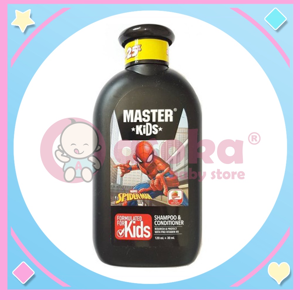 Master Kids Shampoo &amp; Conditioner Super Hero Superman / Batman / Spiderman / Captain America 150ml ASOKA