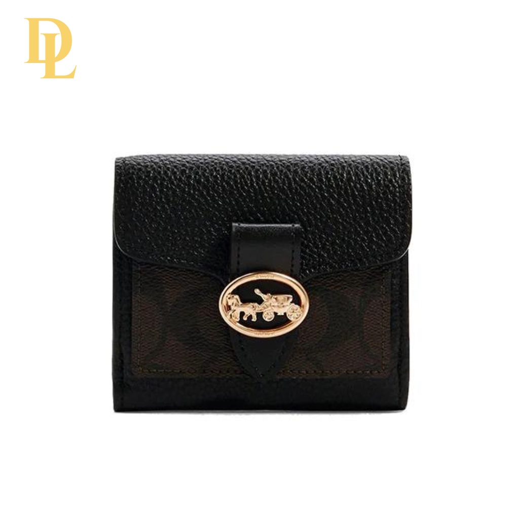 Coach Georgie Small Wallet In Signature Canvas (7250)