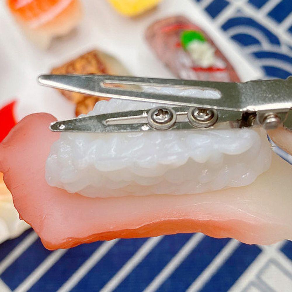 Needway Wanita Jepit Rambut Hiasan Kepala Kreativitas Lucu Untuk Anak Perempuan Salmon Makanan Buatan Duckbill Klip Samping