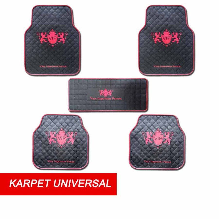 KARPET MOBIL ELEGANT / CARMAT COMFORT VIP 5 PCS UNIVERSAL DEPAN BLKG