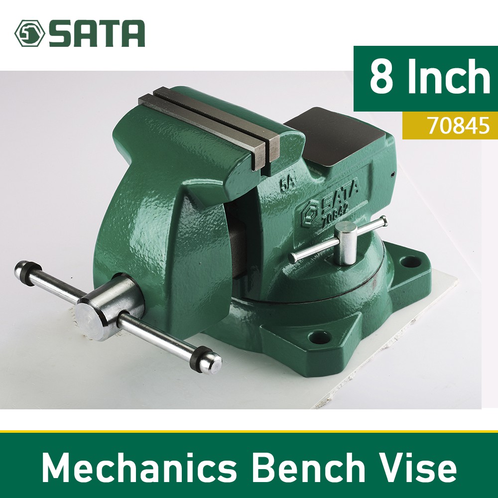 Ragum 8 Inch Mechanics Bench Vice 70845 Sata Tools Shopee Indonesia