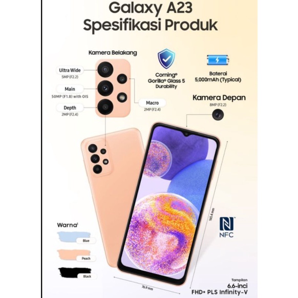 HP BARU SAMSUNG GALAXY A23 4G | A22 4G | A22 5G ORI GARANSI RESMI super AWESOME  5000mAh Baterai-2