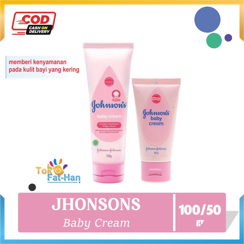 JOHNSONS Baby Cream 50g / 100gr - JOHNSON Baby Cream / JOHNSON'S Baby Cream