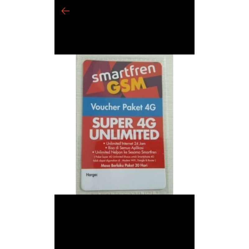 Voucher Smartfren Unlimited 28gb 28hari