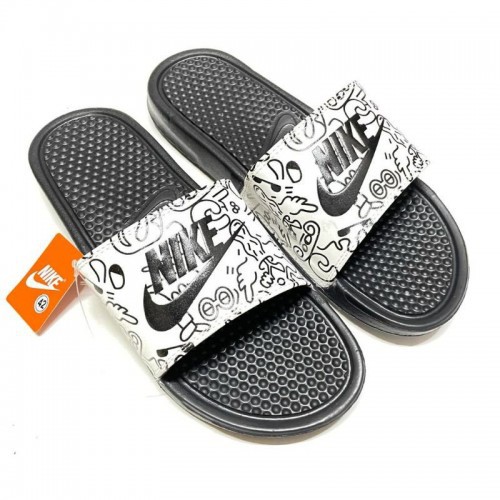 SANDAL SLIDE KARET SENDAL SELOP SLOP WANITA PRIA NIKE HITAM GOLD SANDAL SANTAI PREMIUM CASUAL KASUAL