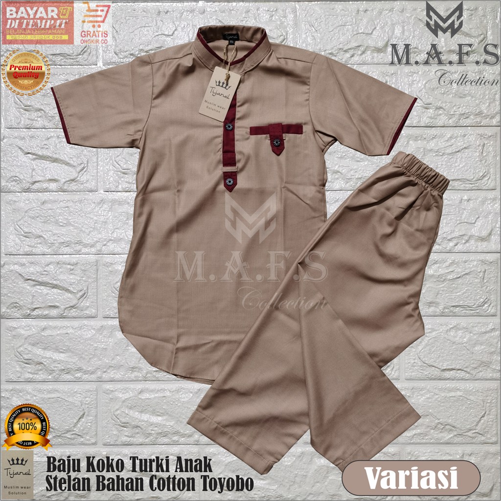 BAJU KOKO SETELAN ANAK LAKI LAKI BAHAN TOYOBO 1-6 Th