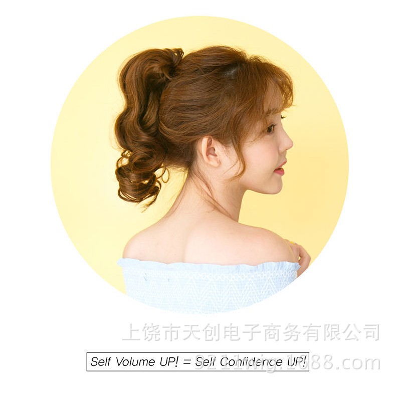 CPK hair clip on jepitan ponytail korea pendek wavy rambut palsu kuncir kuda